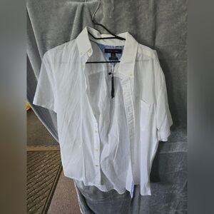 NWT Medium White Tommy Hilfiger button up shirt